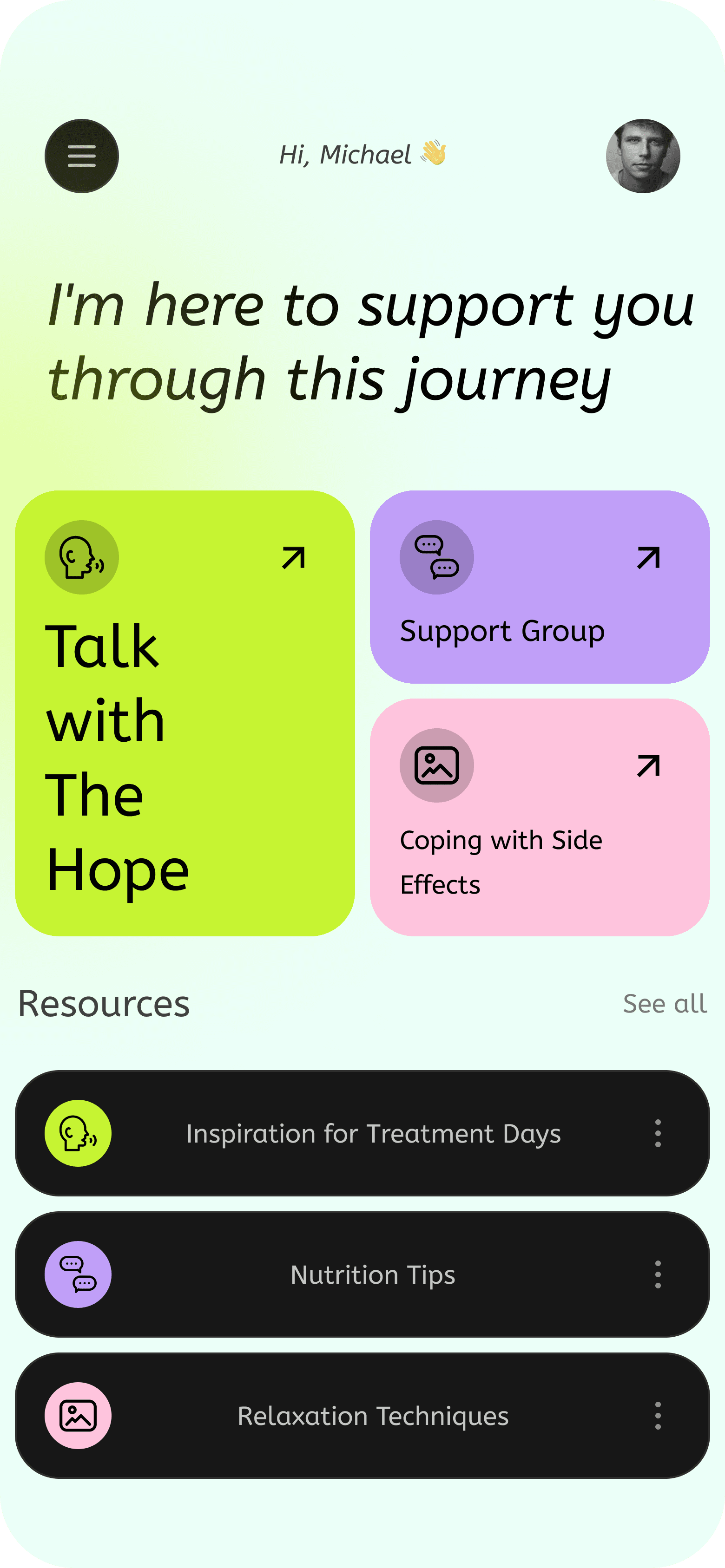 The Hope App Interface